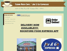 Tablet Screenshot of cedarrockcafe.com